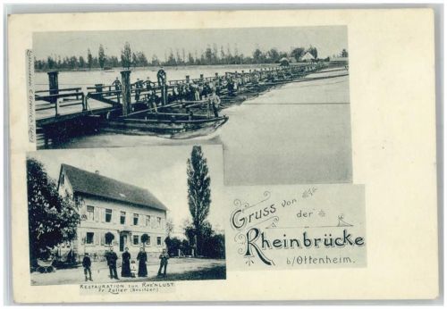 Ottenheim Bootssteg Rheinbrücke Gasthaus zur Rheinlust