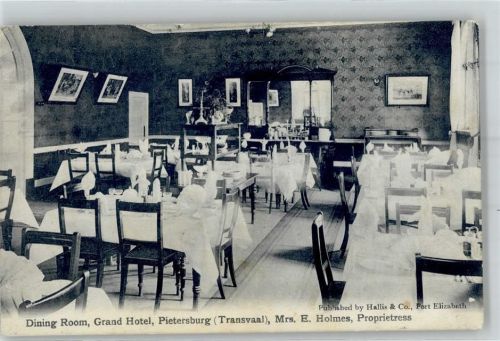 Transvaal 1909 Grand Hotel Speisesaal