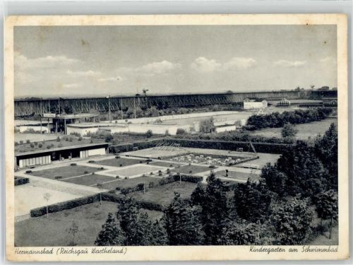 Ciechocinek 1941 Feldpost WK II Schwimmbad Hermannsbad