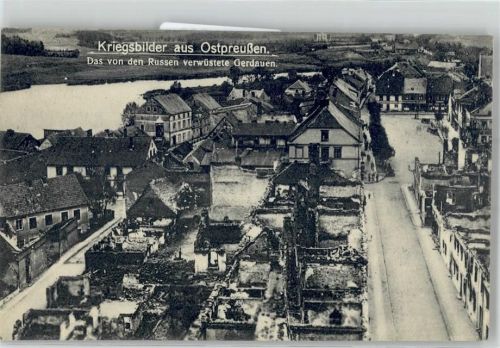 Gerdauen 1915 Feldpost WK I Eisenb.Bau.Comp.16
