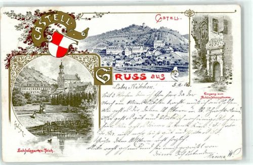Castell 1902 Schlossbergthurm Schloßgarten-Teich
