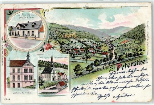 Petersthal Gasthaus zum grünen Baum Schulhaus Rathaus