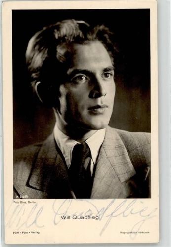 Quadflieg, Will original Unterschrift Filmschauspieler Foto AK