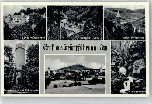 Strümpfelbrunn Schloss Waldleiningen Aussichtsturm Schloss Zwingenberg