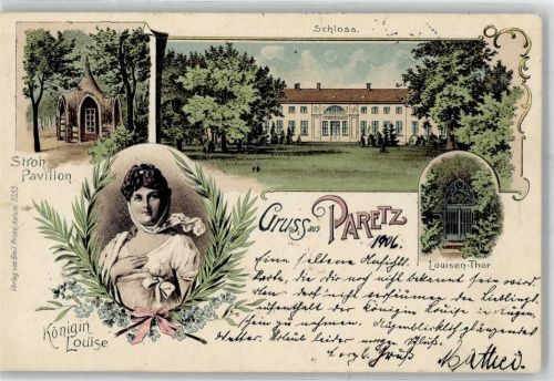 Paretz 1906 Schloss Stroh Pavillon Louisentor Königin louise