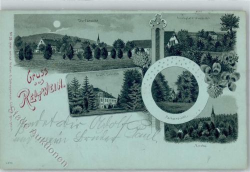 Reitwein 1901 Schloss Kirchplatz Kirche