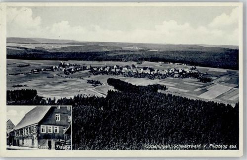 72297 W7291 Göttelfingen , Kr Freudenstadt - Gasthaus zur Traube Fliegeraufnahme