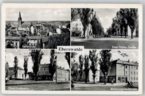 Eberswalde Ernst Thälmann Straße Obus Endstation Wohnungsneubauten