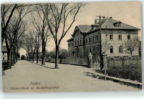 04774 O7262 Dahlen , Sachs 1909 - Bahnhofstraße Haushaltungsschule