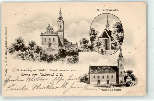 93192 W8411 Sulzbach , Oberpf 1904 - St.Annaberg Kirche St.Lorettokapelle