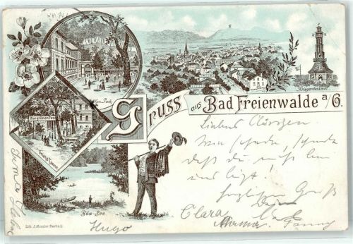 Bad Freienwalde 1893 Kriegerdenkmal Gasthaus Zur Grünen Tanne