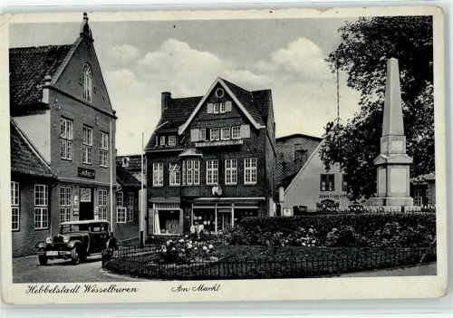 25764 W2244 Wesselburen - Am Markt Kriegerdenkmal Geschäft