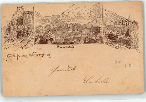 73349 W7346 Wiesensteig 1898 - Gruss aus
