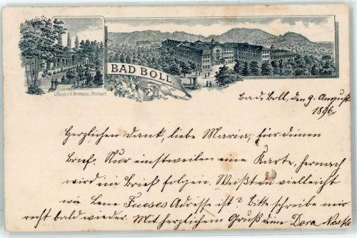 73087 W7325 Bad Boll 1896 Lithographie