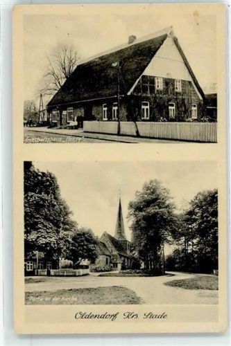 21726 W2164 Oldendorf , Kr Stade - Geschäft Hense Kirche