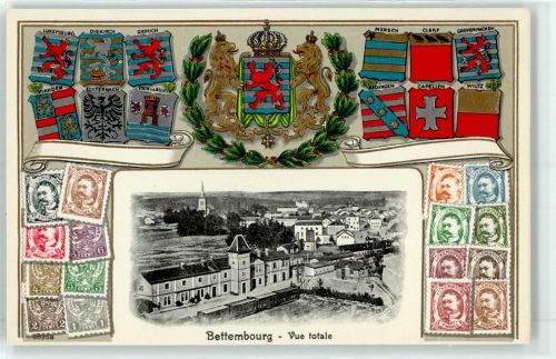 Bettemburg Bahnhof Wappen Briefmarken