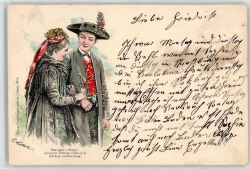 Tracht Liebich C. 1898 Künstlerkarte
