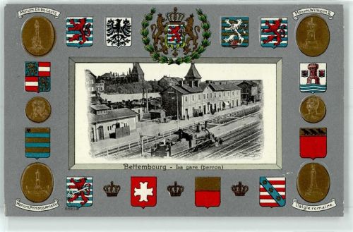 Bettemburg Bahnhof Wappen Briefmarken