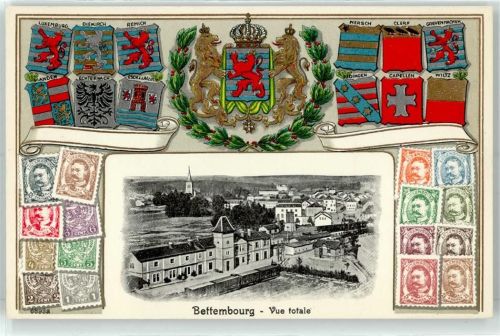 Bettemburg Bahnhof Wappen Briefmarken