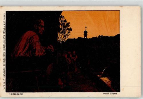 W7500 Karlsruhe , Baden Thoma, Hans Feierabend Kunstgeschichte Karlsruhe Künstlerkarte