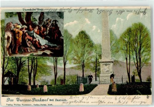 77880 W7591 Sasbach b Achern, Baden 1906 - Turenne Denkmal Tod General