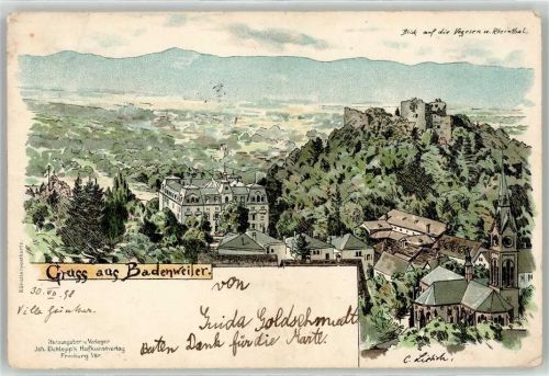 W7847 Badenweiler Liebich C. 1898 Künstlerkarte