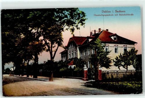 04774 O7262 Dahlen , Sachs Lithographie Haushaltungsschule Bahnhofstrasse