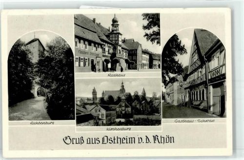 Ostheim Lichtenburg Kirchenburg Rathaus Gasthaus Schwan