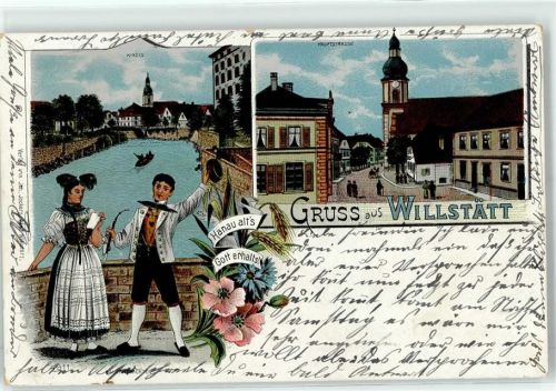 Willstätt 1912 Tracht Kinzig Hauptstraße