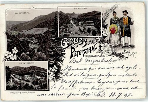 Bad Peterstal-Griesbach 1897 Bad Freyersbach Tracht Renchtal