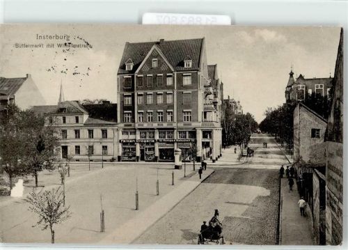 Insterburg 1915 Buttermarkt Wilhelmstrasse Drogerie Handlung