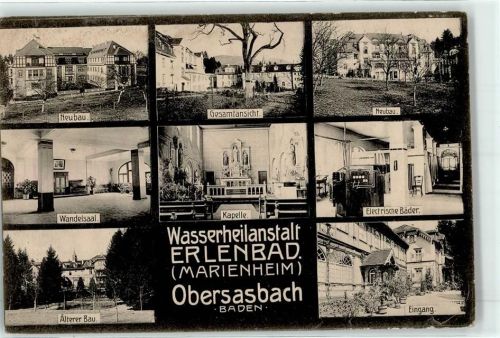 Obersasbach Wasserheilanstalt Erlenbad Marienheim Wandelsaal Kapelle