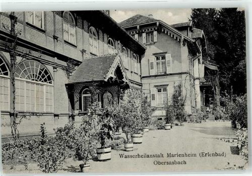 Obersasbach 1910 Marienheim Wasserheilanstalt Erlenbad