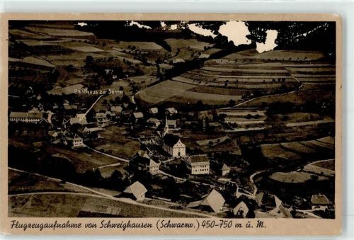 Schweighausen Fliegeraufnahme Gasthaus Zur Sonne H.Hämmerle