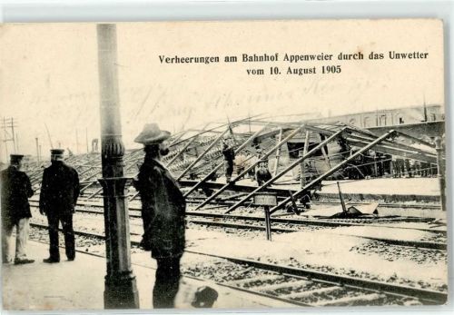 77767 W7604 Appenweier - Unwetter Verheerungen Bahnhof 10.08.1905