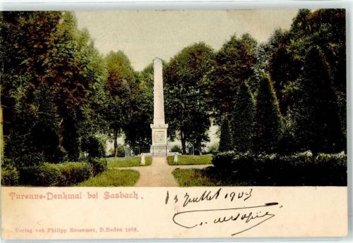 77880 W7591 Sasbach b Achern, Baden - Turenne Denkmal