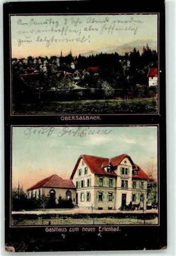Obersasbach 1908 Gasthaus Zum neuen Erlenbad