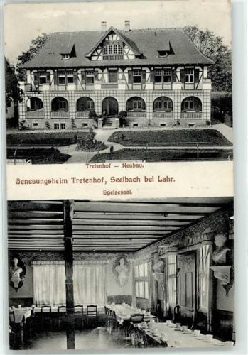 Seelbach 1912 Genesungsheim Tretenhof Neubau Speisesaal