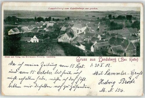 Landsberg 1902 Blick vom Kapellenberg