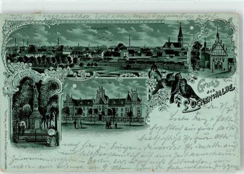 Luckenwalde 1906 St.Johannis Kirche Eisenbahn Dampflok Krankenhaus Kriegerdenkmal