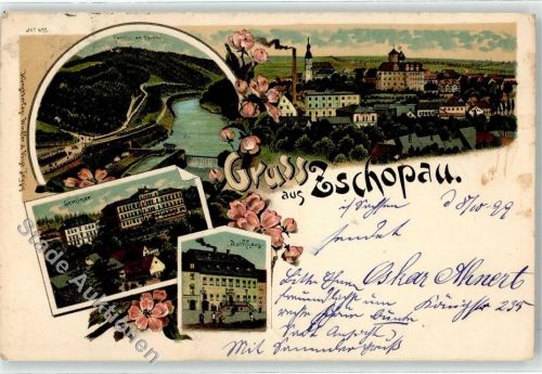 Zschopau 1899 Seminar Rathaus Am Bahnhof