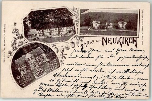 Neukirch 1898 Bahnpost Georgen Bad Mühle Villen Kolonie