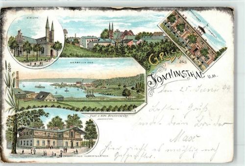 Joachimsthal 1899 Kirche Jagschloss Hubertusstock Werbellin See