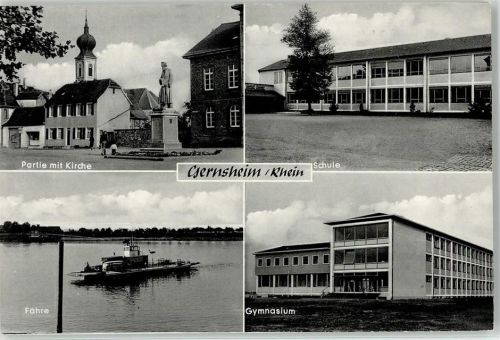 Gernsheim Kirche Denkmal Schule Fähre Gymnasium