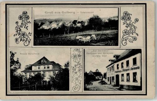 69251 W6901 Gaiberg , Baden - Schule Gasthaus Metzgerei Zur Germania Ludwig Gaul