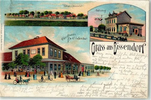30900 W3002 Bissendorf , Han 1903 - Bahnhof Gasthaus Fr. Gödecke
