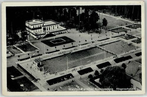 Neu-Isenburg Fliegeraufnahme Schwimmbad Gasthaus