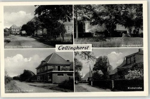 26817 W2953 Collinghorst - Kriegerdenkmal Geschäft Kaufhaus Battermann Kirchstrasse