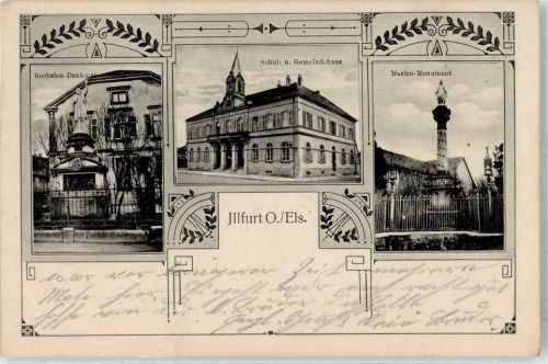 Illfurth 1915 Bochelen Denkmal Rathaus Marien-Monument Feldpost WK I