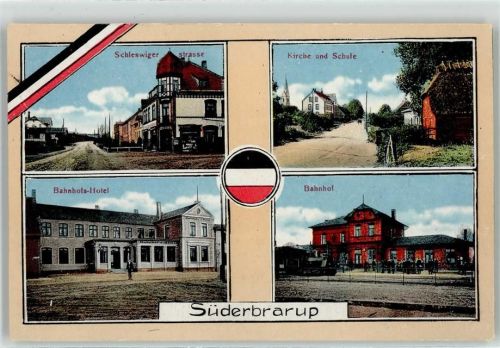 Süderbrarup Bahnhof Hotel Kirche Schule Schleswiger Straße